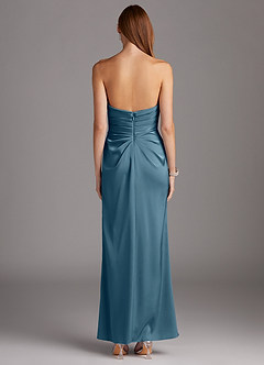 Azazie Lexie Final Sale Bermuda Sheath Strapless Stretch Satin Convertible Dress image4