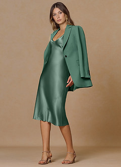 front Rowan Eucalyptus Blazer de performance à tissage raffiné