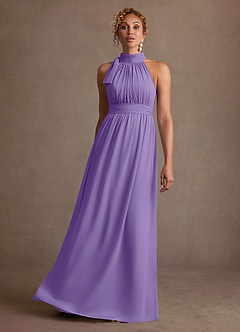 Azazie Antoinette Mother of the Bride Dresses Tahiti A-Line Pleated Chiffon Dress image3
