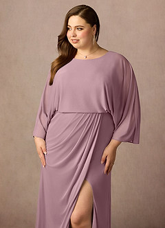 Azazie Ysabella Mother of the Bride Dresses Dusty Rose Mermaid Pleated Mesh Dress image10