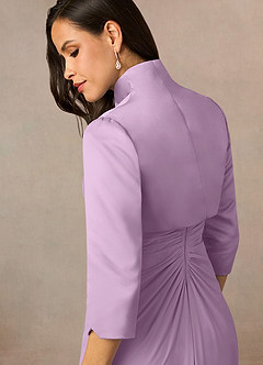 front Azazie Shem Matte Satin Wrap