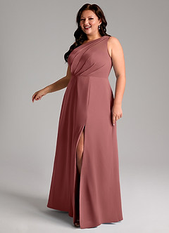 Azazie Phaedra Jurken voor bruidsmeisjes Jurk van Chiffon met A-Lijn One-Shoulder Amethist image14