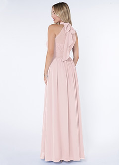 Azazie Iman Abiti da Damigella Abito A-Line in Chiffon A-Line con Increspature Rosa Rossore image5