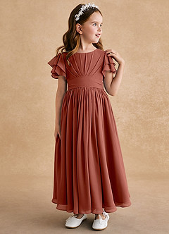 Azazie Ali Final Sale Auburn A-Line Pleated Chiffon Dress image4