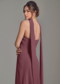 Azazie Ilana Bridesmaid Dresses Sangria A-Line Strapless Chiffon Dress image6
