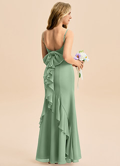 Azazie Lioren Junior Robe Sirène en Mousseline de soie Arc Matcha image1