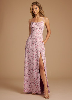 Azazie Moira Bridesmaid Dresses Rosette Dreamy Floral A-Line with Pockets Dreamy Floral Dress image1