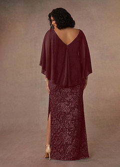 Azazie Collins vestidos de madre de la novia Vestido de Cabernet de Encaje de Recto image10