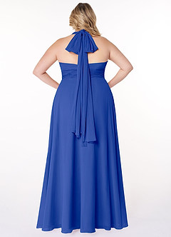 Azazie Fifi Jurken voor bruidsmeisjes Converteerbaar Jurk van Chiffon met A-Lijn Strapless Koningsblauw image13