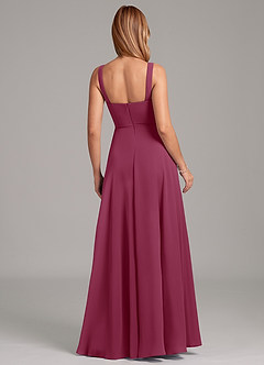 Azazie Shaude Bridesmaid Dresses Mulberry A-Line Pleated Chiffon Dress image2