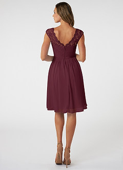 Azazie Shivani Final Sale Tahiti A-Line Lace Chiffon Dress image2
