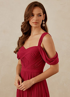 Christian Siriano Bridal for Azazie 1013 Bridesmaid Dresses Scarlet A-Line Off the Shoulder Chiffon Dress image2