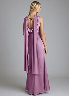 Azazie Tallie Bridesmaid Dresses Wisteria Mermaid Pleated Stretch Satin Dress image4
