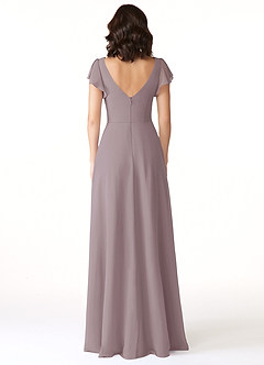 Azazie Omari Bridesmaid Dresses Dusk A-Line Chiffon Dress image2