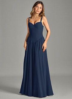 Azazie Evadina Suknie dla druhen Linia A Gorset Szyfon Do ziemi Sukienka image4