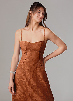 Azazie Valentine Suknie dla druhen Linia A Dekolt w kształcie serca Kwiatowe wypalenie Do ziemi Sukienka image6