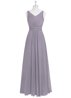 Azazie Pierrette Bridesmaid Dresses Fog A-Line Pleated Chiffon Dress image41