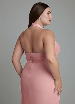 Azazie Jemma Bridesmaid Dresses Dusty Rose Sheath Pleated Chiffon Dress image8