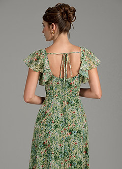 Azazie Bondi Bridesmaid Dresses Meadow Bloom A-Line Ruffled Chiffon Dress image3