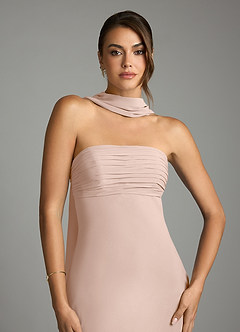 Azazie Saylor Bridesmaid Dresses English Rose Mermaid Strapless Chiffon Dress image6