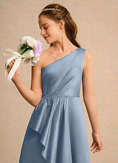 Azazie Taffy Junior Formal Flower Girl Klänningar Klä A-Line i Matt satäng Spets image6