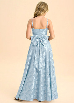 Azazie Bear Junior Formal Klä av A-Line i Blommig Utbrändhet Plisserad image2