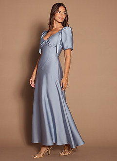 Vestido Azul Pálido Largo Rosaline image3
