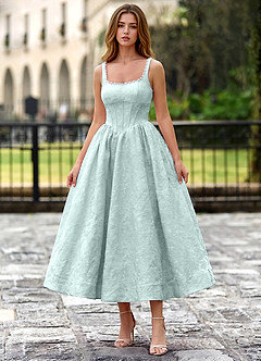 Sephone Menthe Verte Robe longue maxi en jacquard ornée de perles et de strass image6