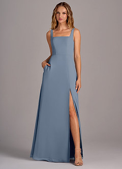 Azazie Debra Bridesmaid Dresses Twilight A-Line with Pockets Chiffon Convertible Dress image5