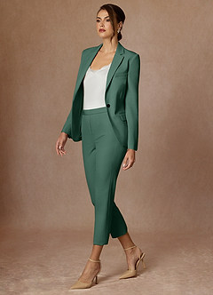 front Kennedy Eucalyptus Structured Stretch Dress Pants