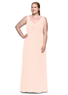 Azazie Nala Bridesmaid Dresses Pearl Pink A-Line Pleated Chiffon Dress image20