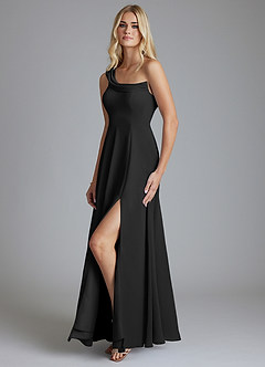 Azazie Naiyah Suknie dla druhen Linia A Jedno ramię Szyfon Do ziemi Sukienka image4