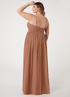 Azazie Alia Brautjungfernkleider A-Linie Plissee Chiffon Kleid Bronzer image9