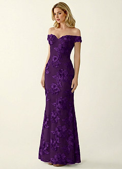 Lowlala Plum Lace Prom Dress image3