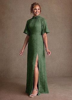 Azazie Hypatia Suknie dla Matki Panny Młodej Osłona Pofałdowany Kwiatowe wypalenie Długość podłogi Sukienka image2