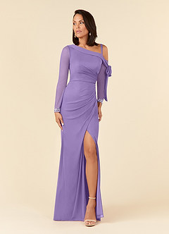 Azazie Marna Mother of the Bride Dresses Tahiti Sheath One Shoulder Mesh Dress image1