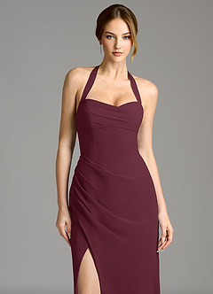 Azazie Serenity Bridesmaid Dresses Cabernet Mermaid Sweetheart Neckline Chiffon Dress image6