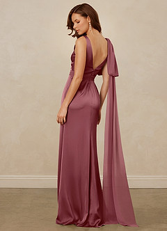 Christian Siriano Bridal for Azazie 1011 Bridesmaid Dresses Desert Rose Mermaid Bow Stretch Satin Dress image9