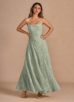 Irelia Pistachio Maxi Dress | Azazie