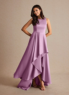 Azazie Niles Kleider für die Brautmutter A-Linie Schleppe Stretch-Satin Kleid Blauregen image7