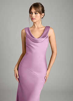 Azazie Rylina Bridesmaid Dresses Wisteria Mermaid Stretch Satin Dress image4