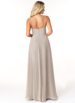 Azazie Moira Bridesmaid Dresses Frost A-Line Scoop Chiffon Dress image3