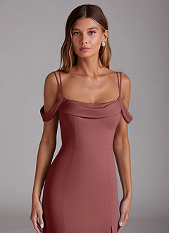 Azazie Callan Bridesmaid Dresses Amethyst Mermaid Pleated Chiffon Convertible Dress image4