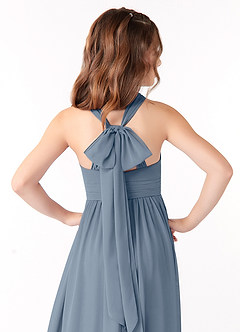 Azazie Jaylah Junior Twilight A-Line Ruched Chiffon Dress image4
