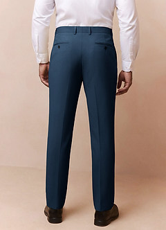 front Owen Azul Marino Oscuro Pantalones de vestir ligeros y a medida