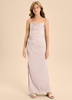 Azazie Mai Junior Blushing Pink A-Line Sweetheart Neckline Stretch Satin Dress image5