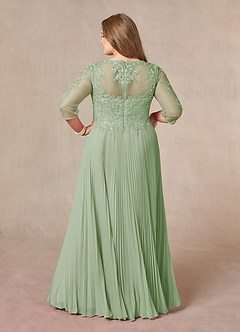 Azazie Corinne Mother of the Bride Dresses Dusty Sage A-Line Sequins Chiffon Dress image9