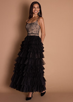 Leia Black Ruffle Maxi Dress image3