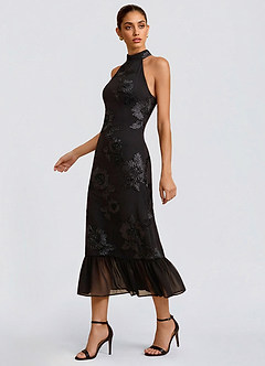 Ivanna Black Midi Dress image4