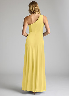 Azazie Brooke Šaty pre družičky A-Line Jedno rameno Sieťovina Dĺžka podlahy Šaty image5